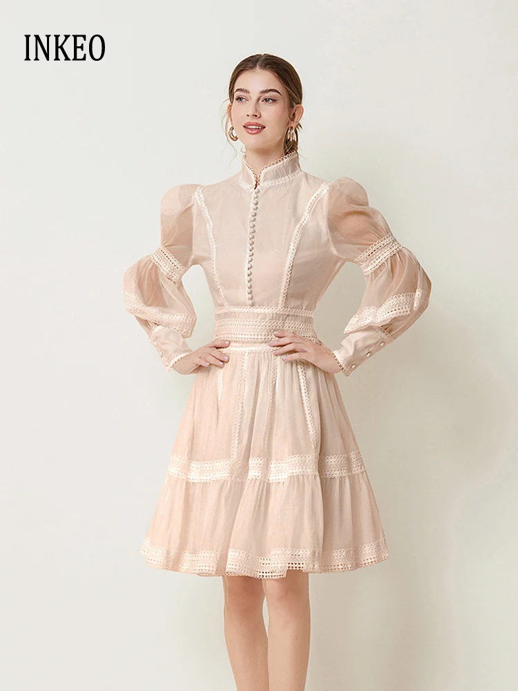 Роскошное винтажное женское кружевное лоскутное платье 202 весеннее пляжное