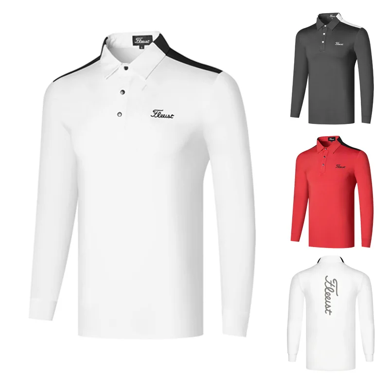

2022 new golf clothing men's long sleeved T-shirt summer outdoor leisure quick drying breathable golf shirt