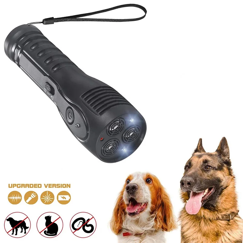 

Professional LED Flashlight Handheld Anti Barking Device Ultrasonic Dog Repellent dets Accessorios Supplies Aid Good Behavior