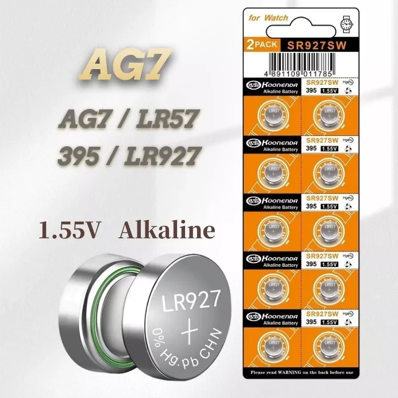 

New 10PCS AG7 395 LR927 395AL926F SR927SW Lithium Batteries Button Battery for Watch Toys Control Calculator Toy