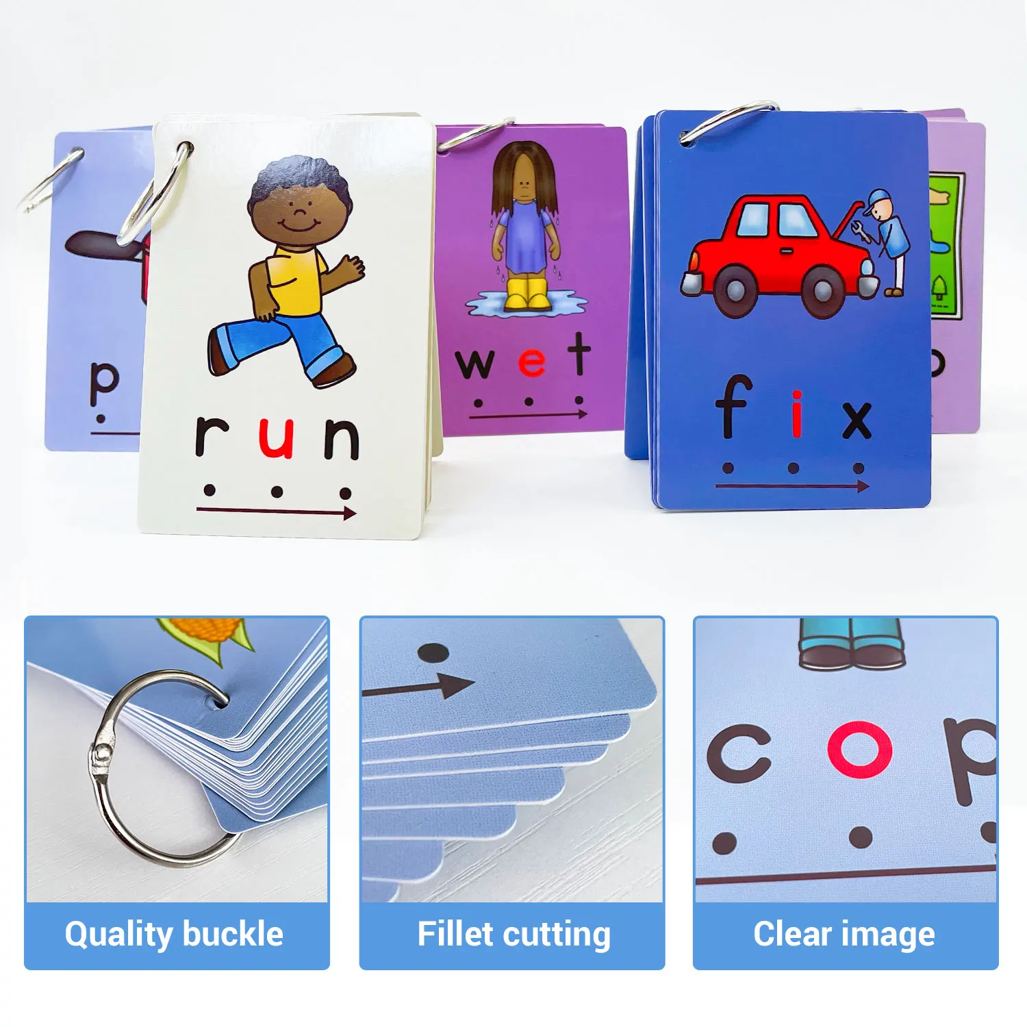 131 карт Phonics CVC Words flashcards Sight Word Flash cards для малышей дошкольного обучения | Игрушки и