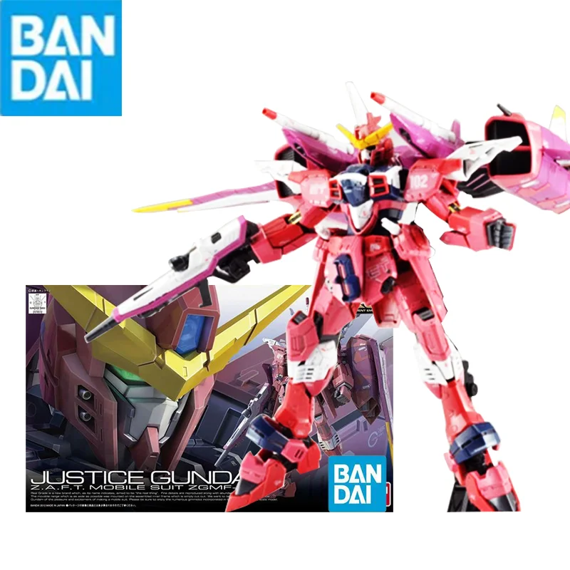 

Bandai Gunpla Rg 09 1/144 Seed Zgmf X09A Justice Gundam Assembly Model Movable Joints High Quality Collectible Models Kids Gift