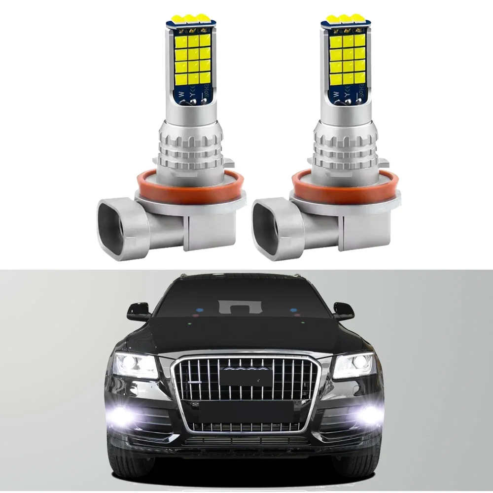 2pcs Led Car Fog Lamp For Audi Q5 2008-2010 2011 2012 2013 2014 2015 2016 2017 Front Fog Light Bulb Car Accessories Canbus