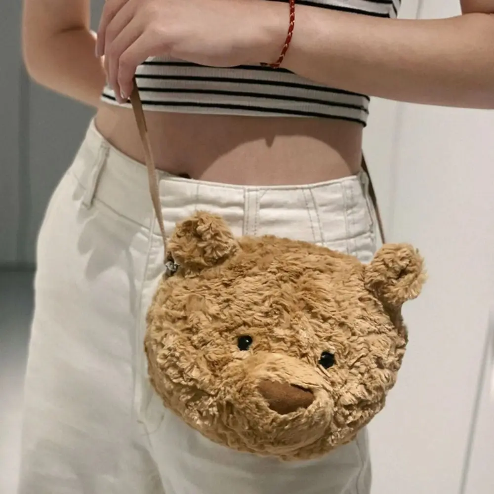 Kawaii мультфильм плюшевая сумка для девочек пушистый медведь кукла через плечо