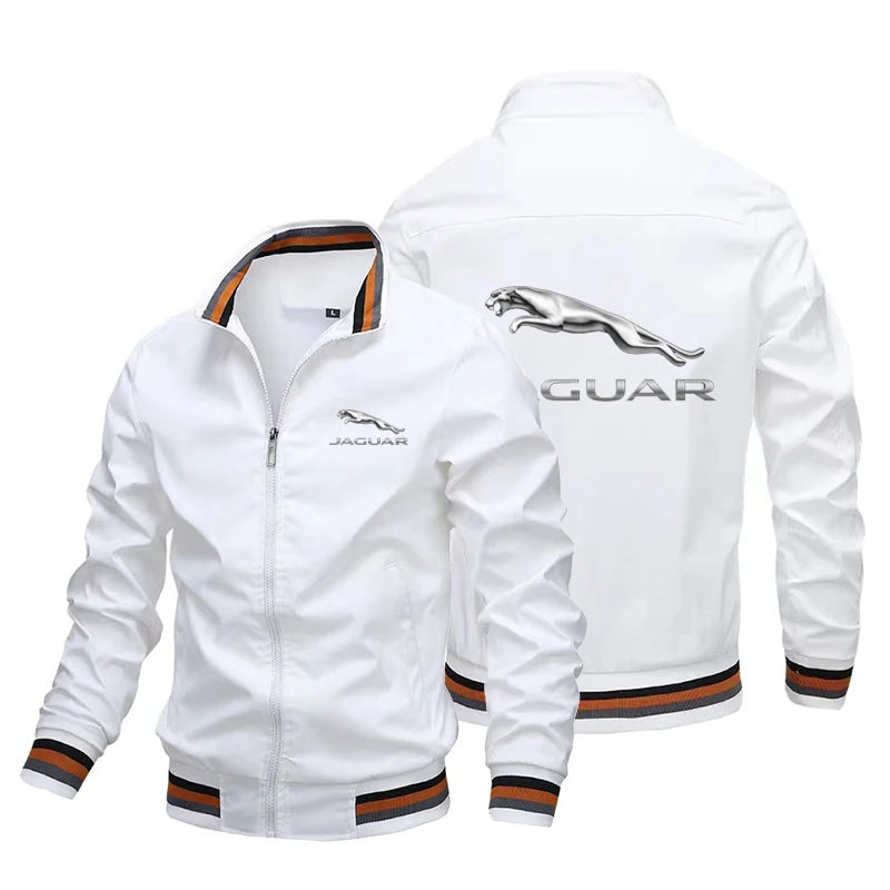 

Куртка-бомбер мужская с логотипом автомобиля Jaguar, Повседневная модная уличная ультратонкая Спортивная Солнцезащитная одежда на молнии, лето 2022