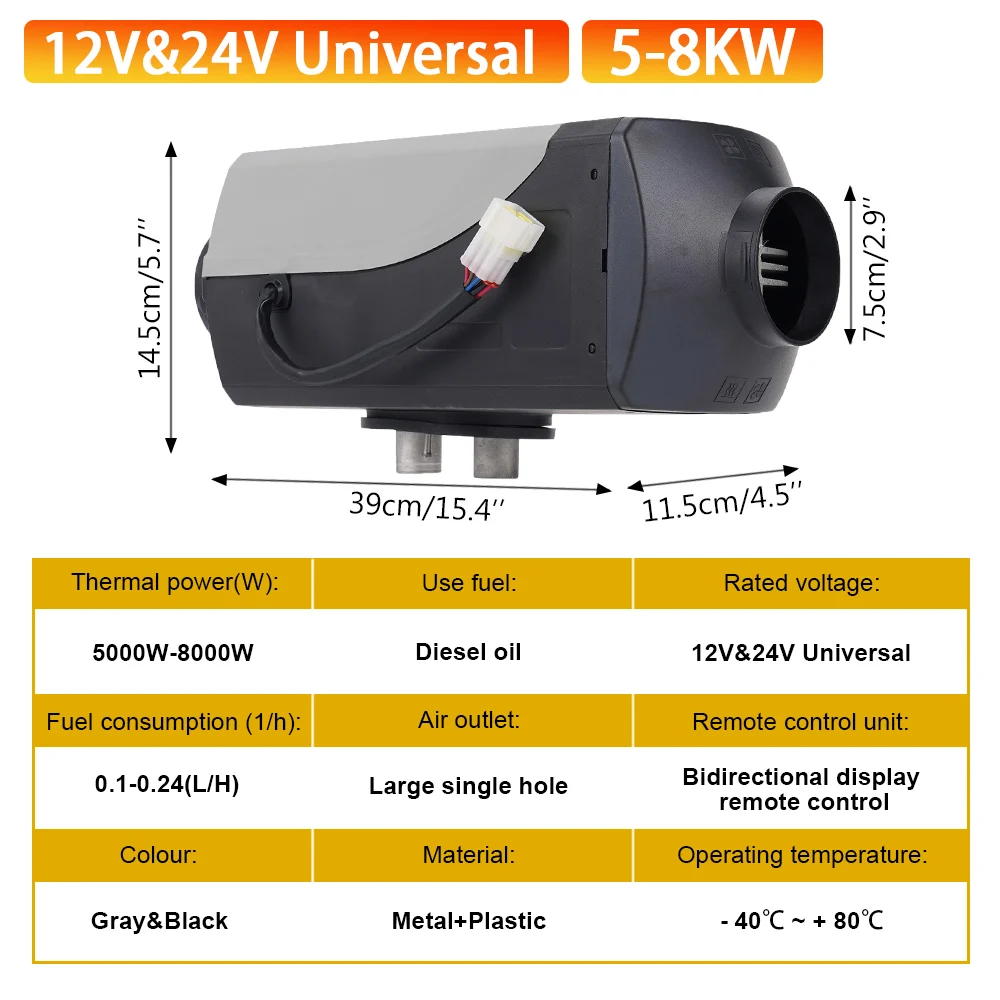 12 В 24 стояночный обогреватель 5-8 кВт разделенная машина подходит для различных