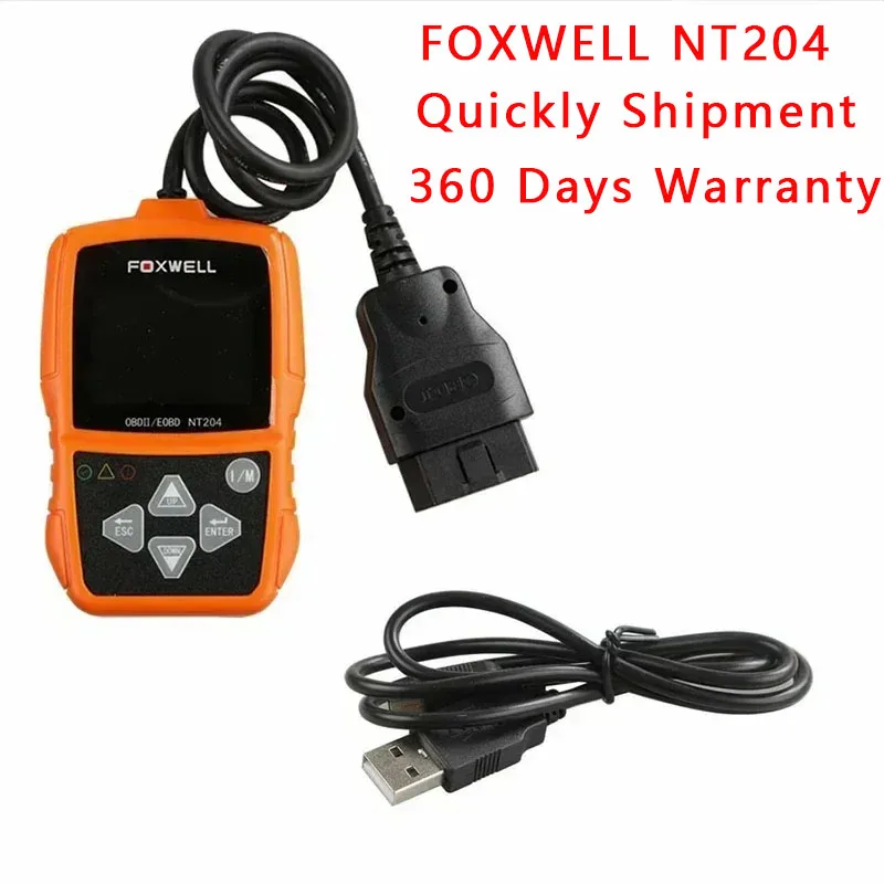 FOXWELL NT204 OBD2 CAN Диагностический инструмент Считыватель кодов неисправностей