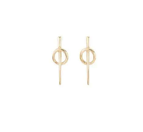

2022 New Fit UNO DE 50 Fashion Plated 925 Silver 14k Gold Charm Gold Stud Earrings Niche Jewelry Gifts