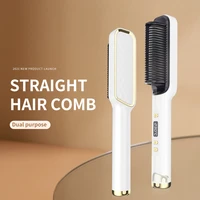 multifunctional straight hair straightener comb negative ion hair comb electric anti scalding hair straightener home styling too