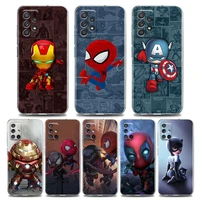 marvel spiderman iron man clear soft case for samsung galaxy a72 a52 a32 a22 a73 a53 a71 a51 a31 a21s cute cover captain america