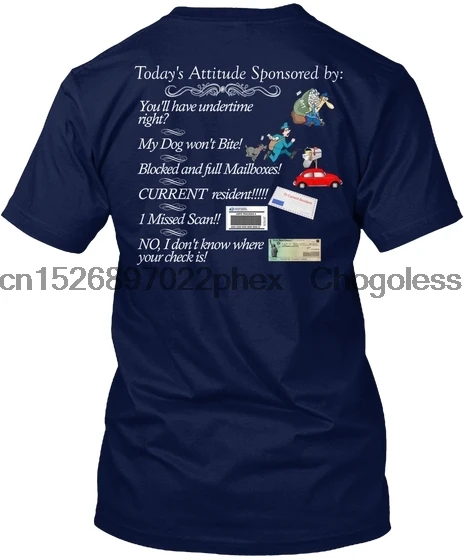 Почтовая Перевозчик-работающая в США сегодняшняя футболка без маркировки |