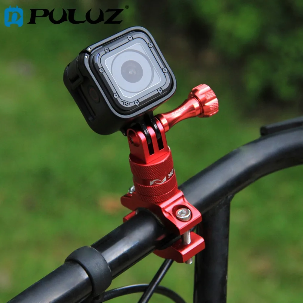 

PULUZ 360 Degree Rotation Bicycle Adapter Aluminum Alloy Handlebar Mount For HERO10 9 8 Black/Xiaoyi/DJI OSMO Action