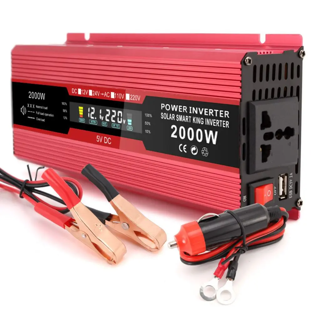 

NEW Power Inverter Generator 2000 Watt Car Power Inverter 500W 600W 1200W 2000W 24V 12V 220V Transformer Power Converter