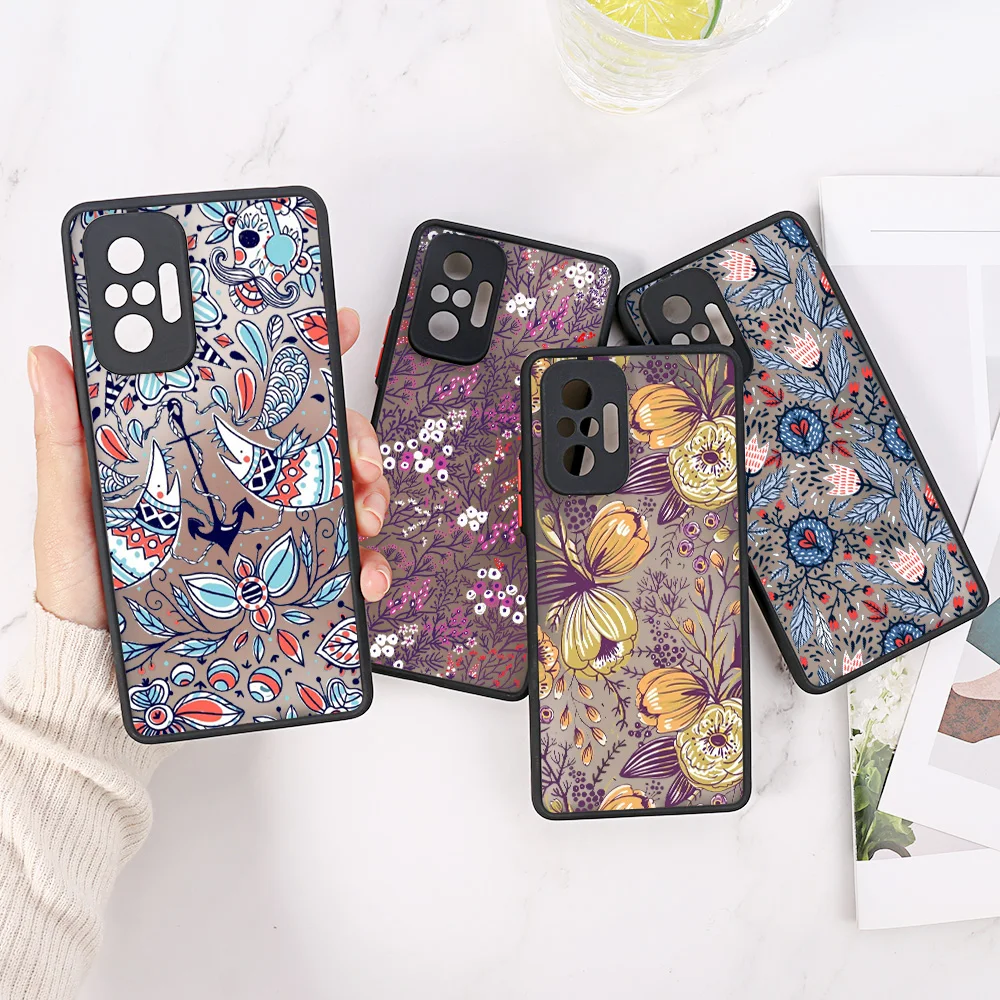 

For Poco X5 Pro Case For Xiaomi Redmi Note 10 Pro Case Redmi Note 12 11 8 9 Pro 10C Mi 11T 12 Lite Poco X3 Pro F3 M4 Flower Case