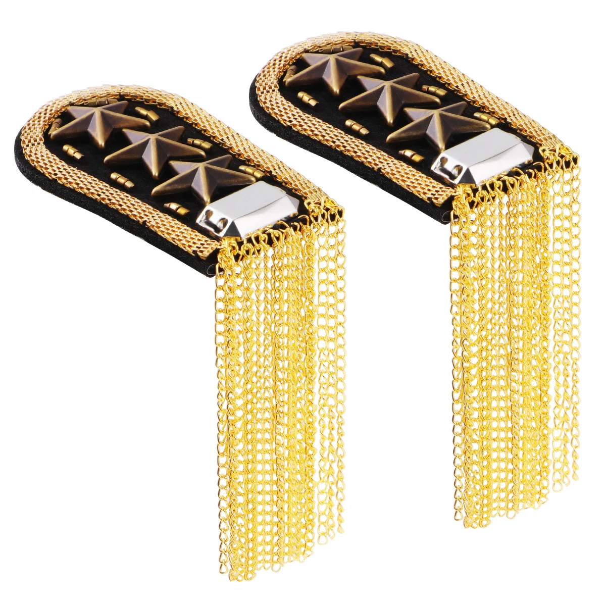 

Gold Star Tassel Chain Epaulet Punk Jewelry Epaulettes Shoulder Fixed Pin Star Jewelry Multi-layer Shoulder Pads Fringe Jewelry