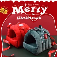 creative pet cage winter warm cotton small animal cat nest bed soft cute cat house indoor foldable kitten accessories dla kota c