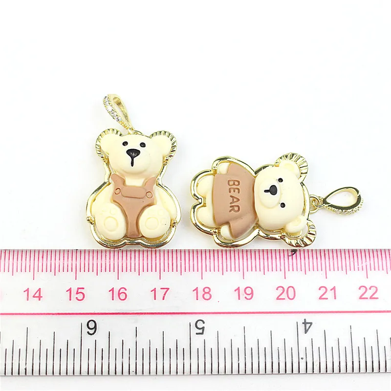 Красивые красочные аксессуары в форме медведя подвеска из полимерного материала