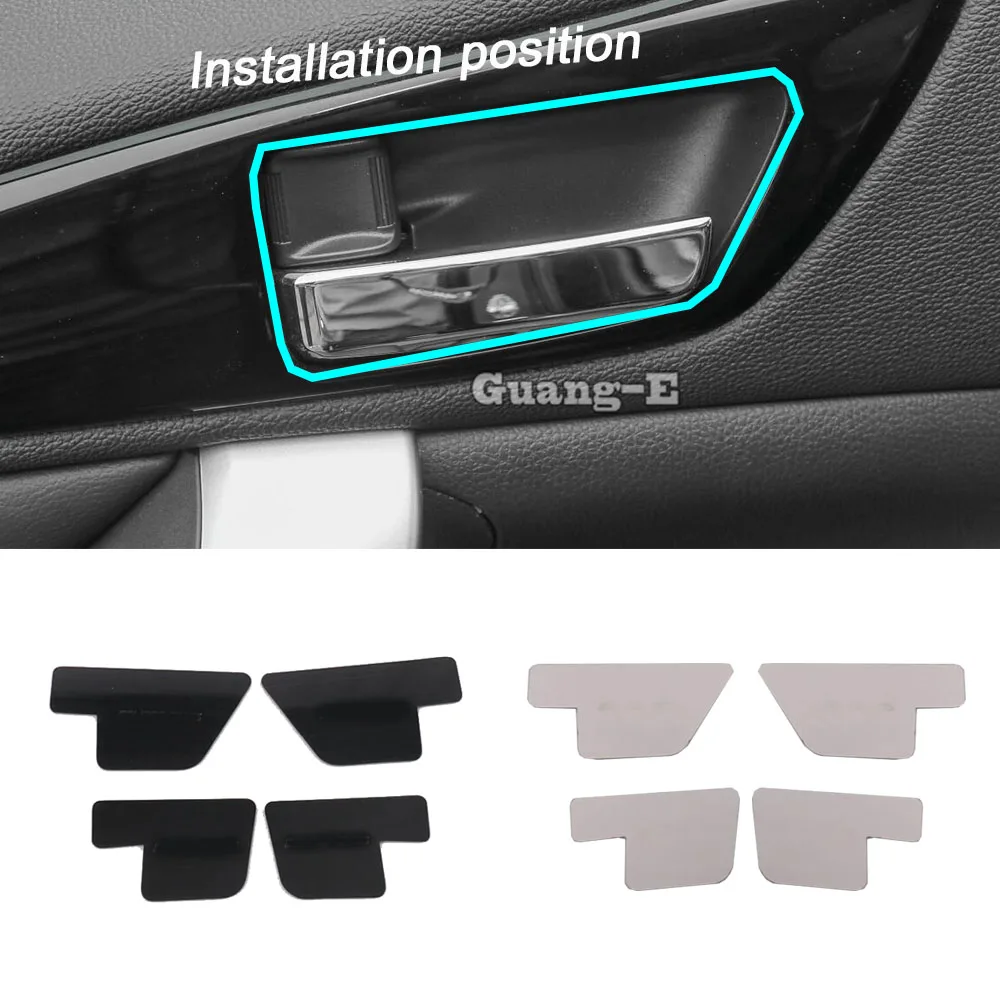 

For Mitsubishi Eclipse Cross 2017 2018 2019 2020 2021 Car Cover Stick Trim Door Inner Handle Bowl Frame Lamp Panel 4PCS