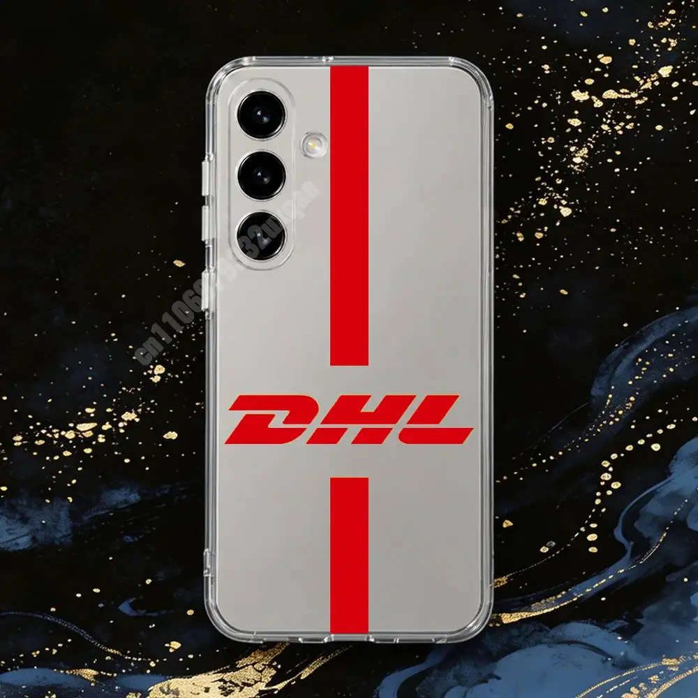 Фото Чехол для телефона D-DHL Worldwide Express для Samsung Galaxy A71 70 52 51 31 30 A30S 21S A12 A10, прозрачный чехол. №3