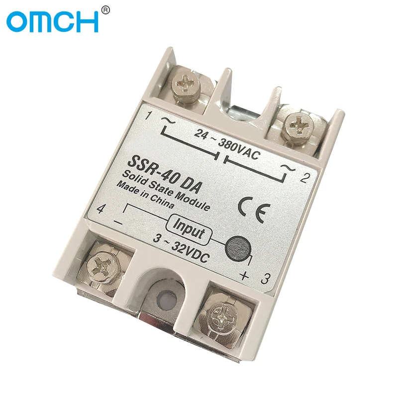 Реле твердотельного модуля SSR 10/25/40DA 3-32 В 12 постоянного тока в 24-380 220 переменного