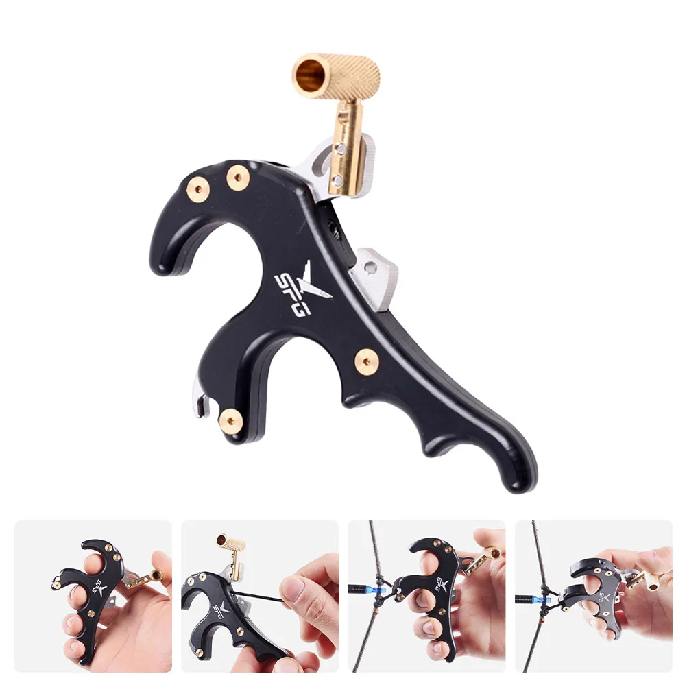 Release Device Outdoor Accessories Metal Archery Releaser Bow Aids Finger Guard Compound Parts Brass Fittings Protector images - 6