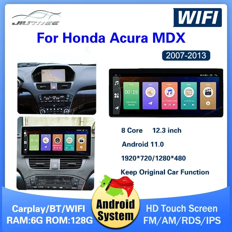 

Android 11 для Honda Acura MDX 2007 2008 2009 2010 2011 2012 2013 128 ГБ Android мультимедийный автомобильный радиоприемник GPS apple carplay