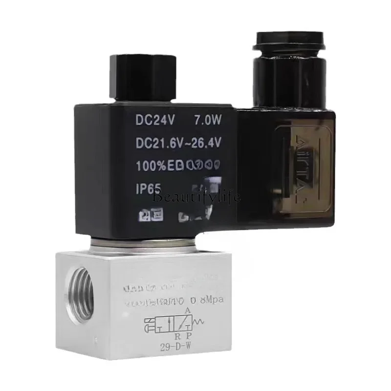 Двухпозиционный трехходовой электромагнитный клапан 3V1-06 3V1-M5 DC24V 3V106B 3V106A