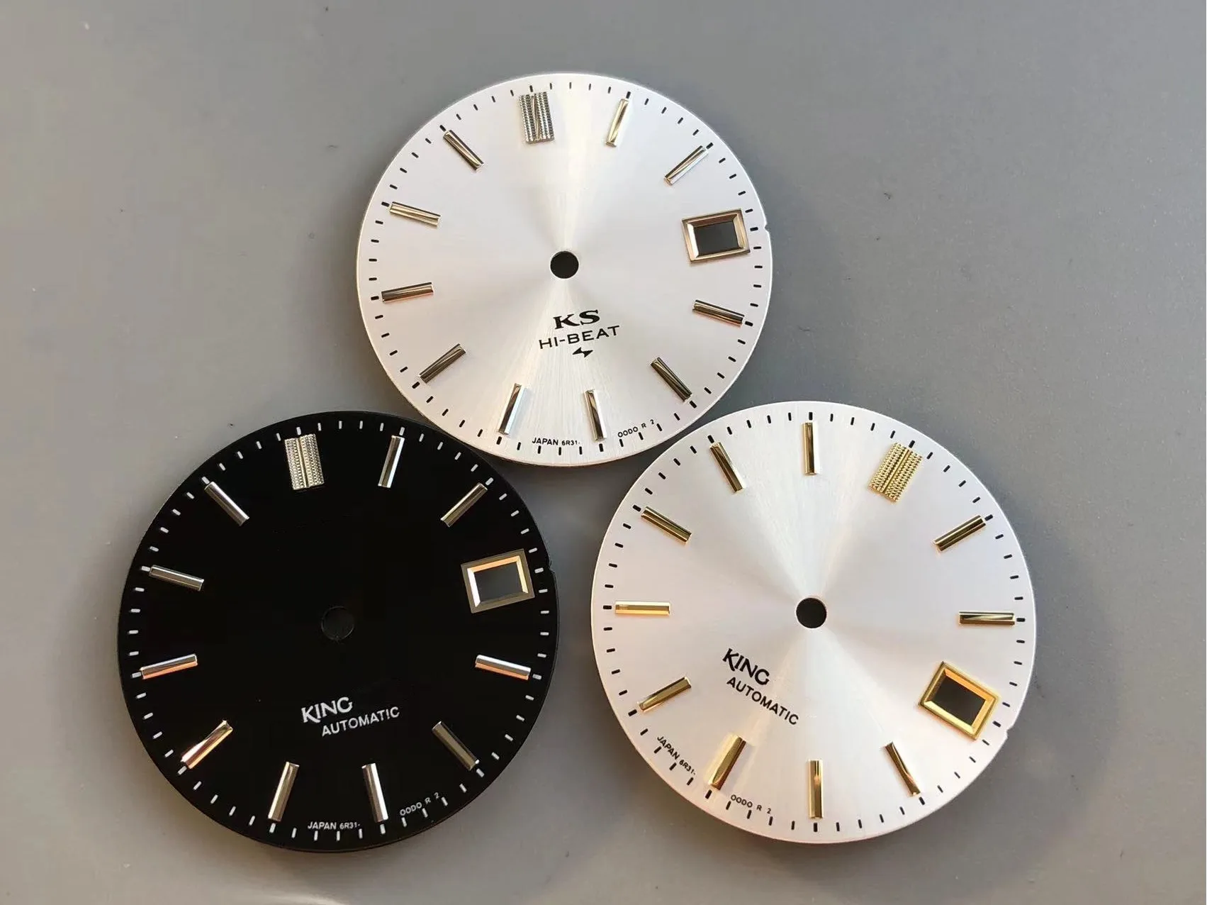 

S-Watch dial for ks white/golden/black dial 28.5mm no lume fit 3.0/3.8 with NH35 movement with date super quality