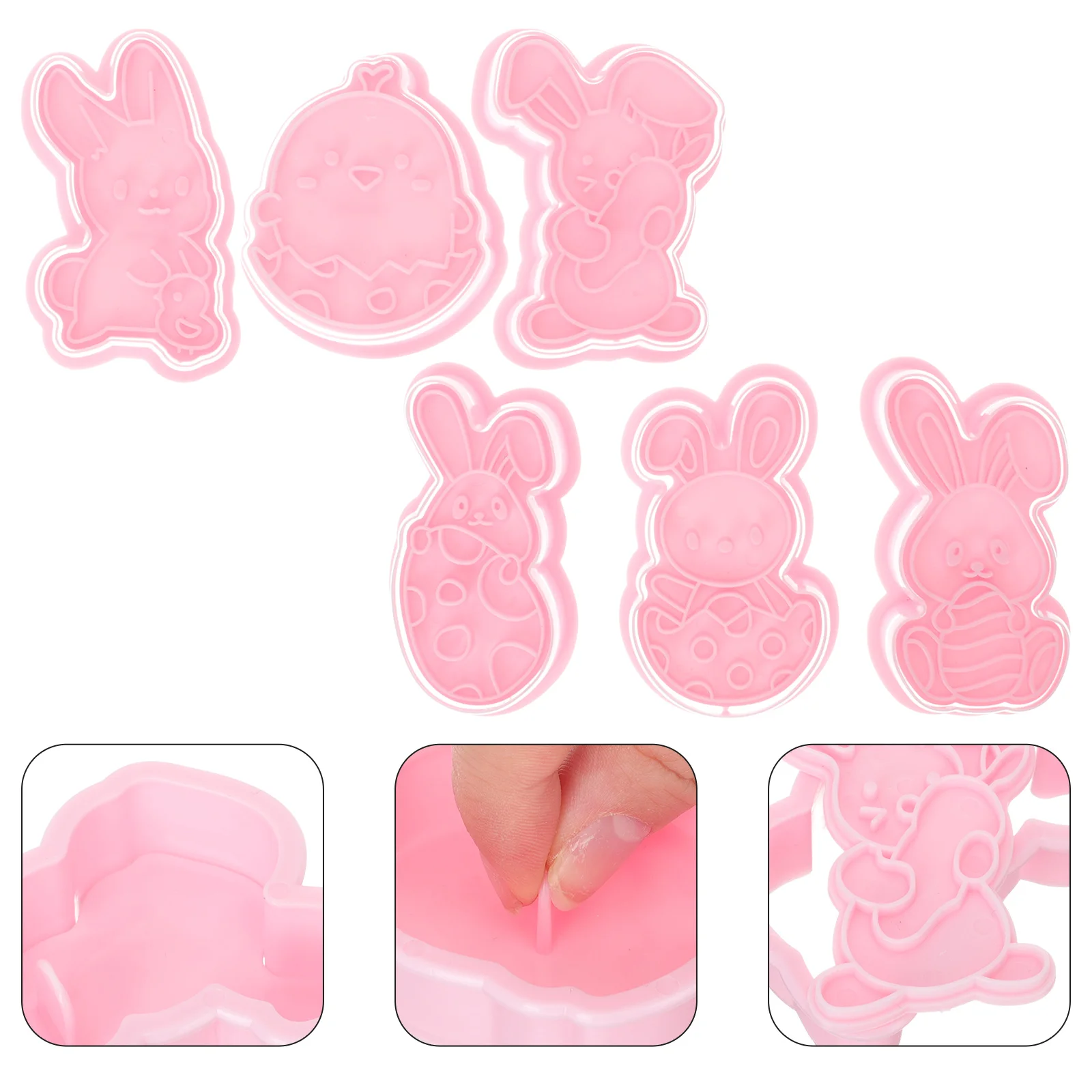 

Baking Molds Eastercookie Diy Cake Silicone Mould Bunny Moulds Stamper Fondant Christmas Tray Tools Biscuit Candy Animal Dessert