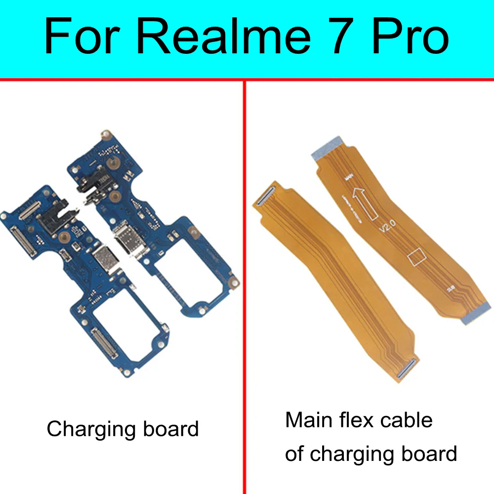 

For Realme 7 Pro USB Charging Dock Port Connector main Microphone Mic Audio jack Board flex cable