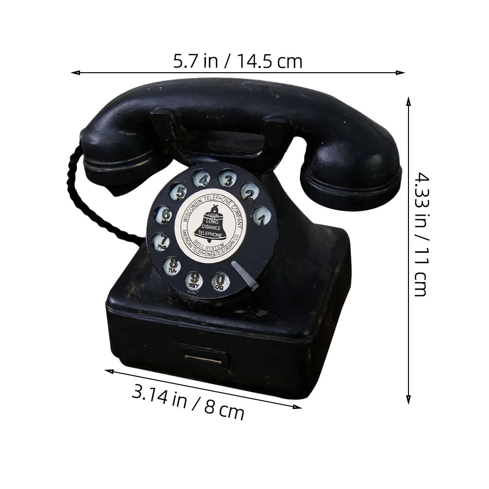 Декор для дома настольная винтажная модель стационарного телефона настольный