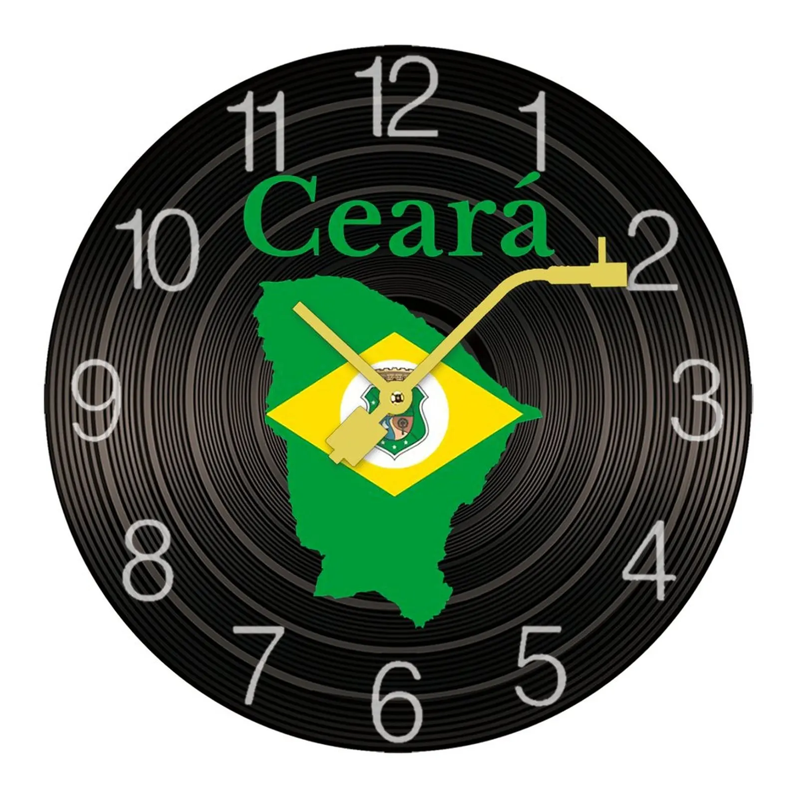 

State of Ceara Map Flag Brazil DIY Mute Funny Graphic Home Decoration NewRecord Wooden Wall Clock Summer House Sarcastic Wall C