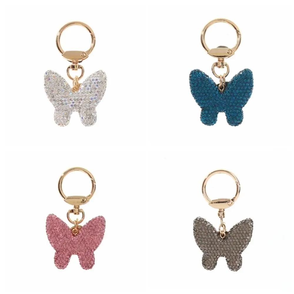 Милый брелок-бабочка со стразами блестящий модный брелок из сплава ручной работы