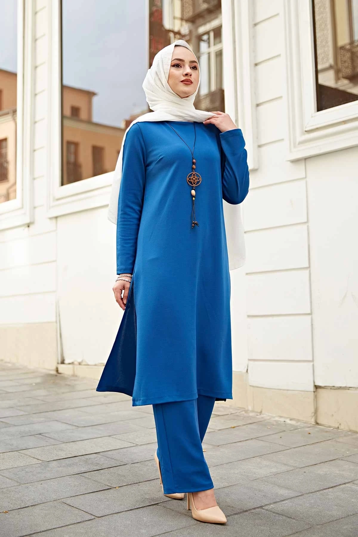 Women's Dual Suit Kombin Bottom Top Muslim dress hijab Muslim üstleri women suit 2021 abayas