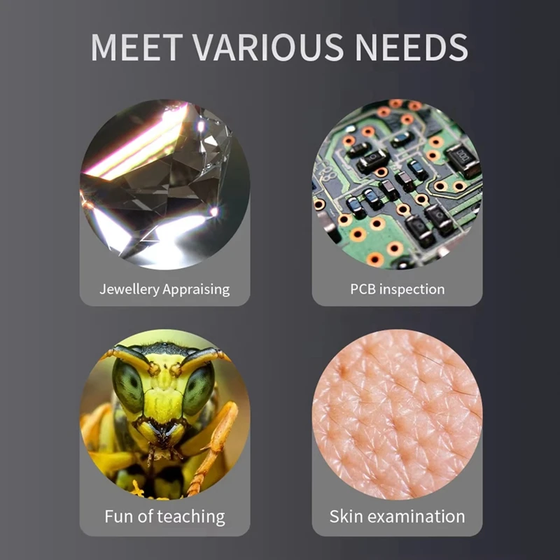 Обновленный 2 4-дюймовый цифровой микроскоп с увеличением 1600X монетный 8