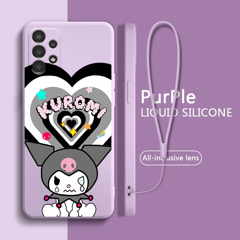 

Melody Kuromi Clear Anime For Samsung A73 A72 A54 A53 A52S A42 A34 A33 A32 A23 A22 A14 A13 A12 Lite Liquid Rope Phone Case
