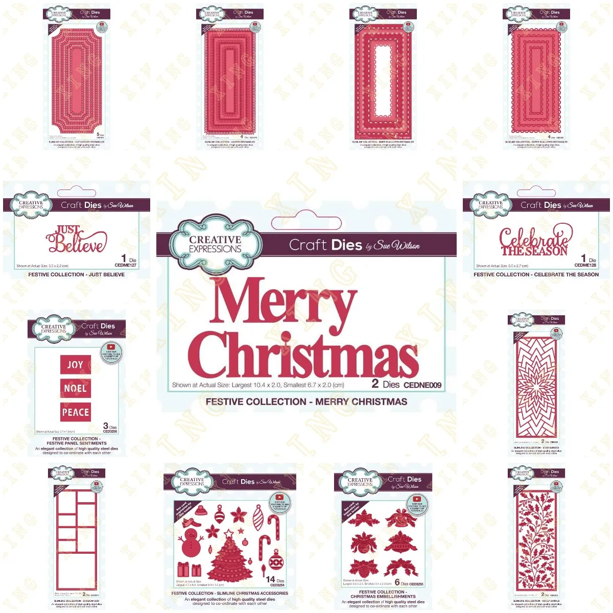 

Merry Christmas Metal Cutting Dies Scrapbook Diary Decoration Embossing Template Diy Greeting Card Handmade New Rectangles Box