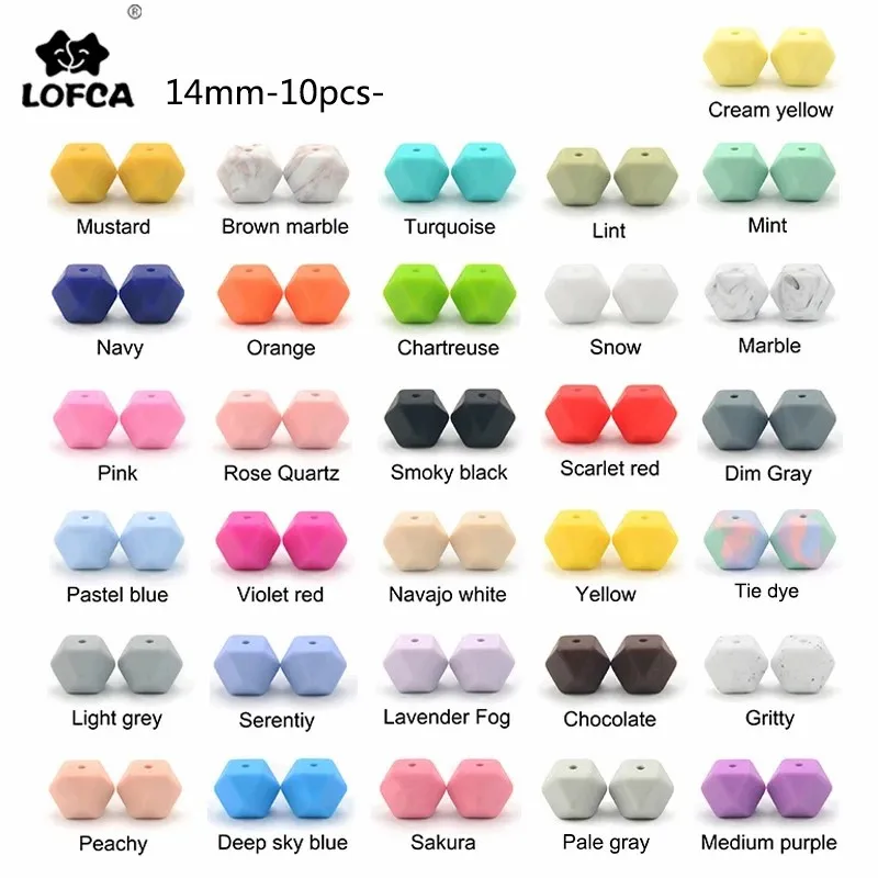LOFCA 14 мм 10 шт. маленькая Шестигранная искусственная силиконовая детская соска