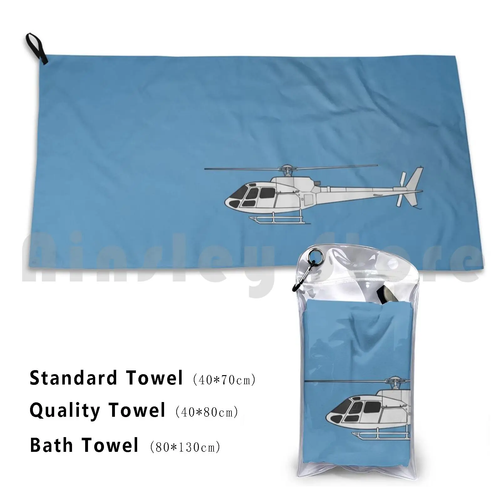 

Eurocopter As350 Écureuil / Airbus H125 / Astar-Turbine Helicopter Bath Towel Beach Cushion Eurocopter As350 Écureuil