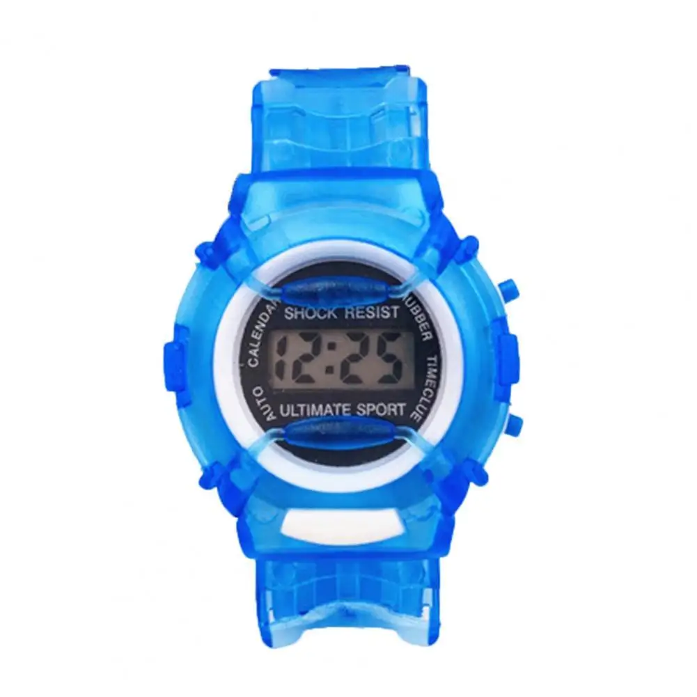 

Digital Watch Shock Resistant Easy Reading Round Dial Anti-fade Precise Wristwatch for Children