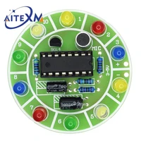 cd4017 colorful voice control rotating led light kit electronic manufacturing diy kit spare parts student laboratory