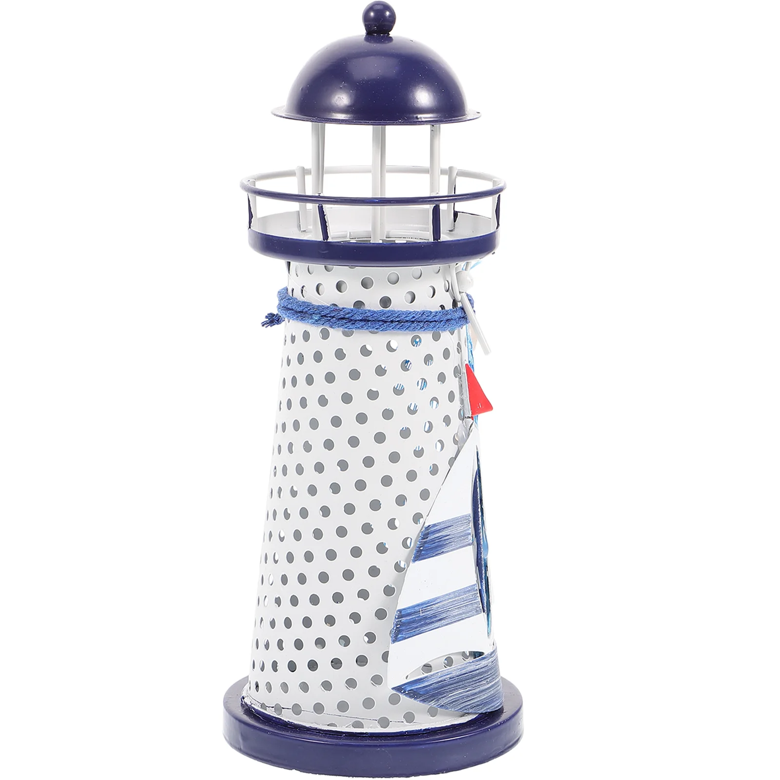 

Mediterranean Lighthouse Pendulum Tealight Holder Nautical Desk Accessories Decorate Decorations Home Iron
