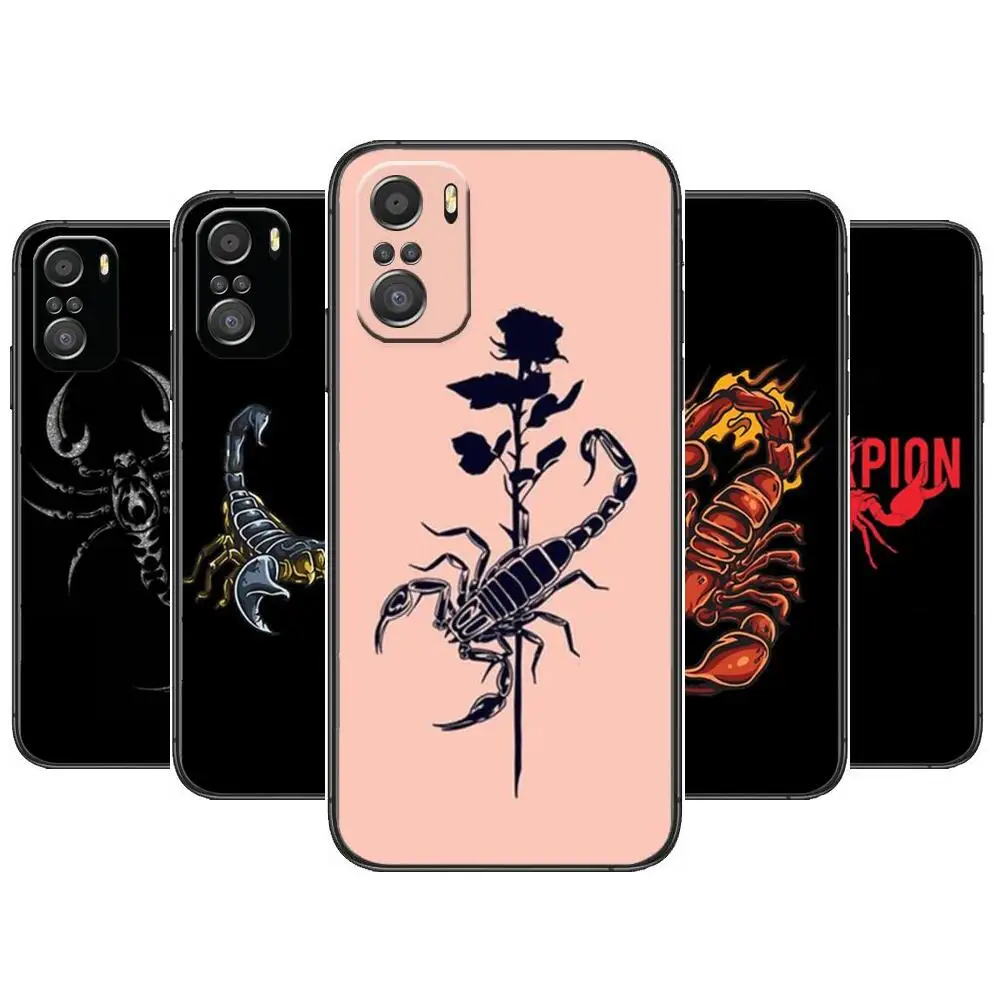 

Scorpio Scorpion animal Phone Case For xiaomi mi 11 Lite pro Ultra 10s 9 8 MIX 4 FOLD 10T 5g Black Cover Silicone Back Prett