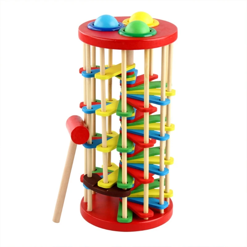 Wooden Hammering Pounding Toys Best Gift for 1 2 3 4 Years Old Boy Girl Baby Toddler Kid Toy Montessori Gift Educational
