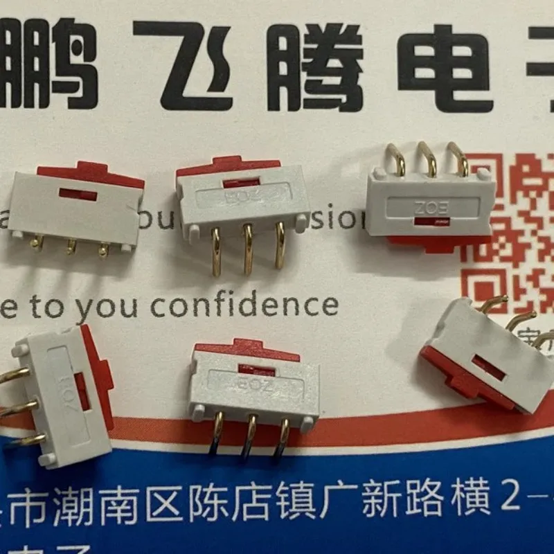 

1PCS 09.10201.02 Imported Swiss bent foot 3-foot 2-gear toggle switch with sliding 2.54mm gold-plated foot