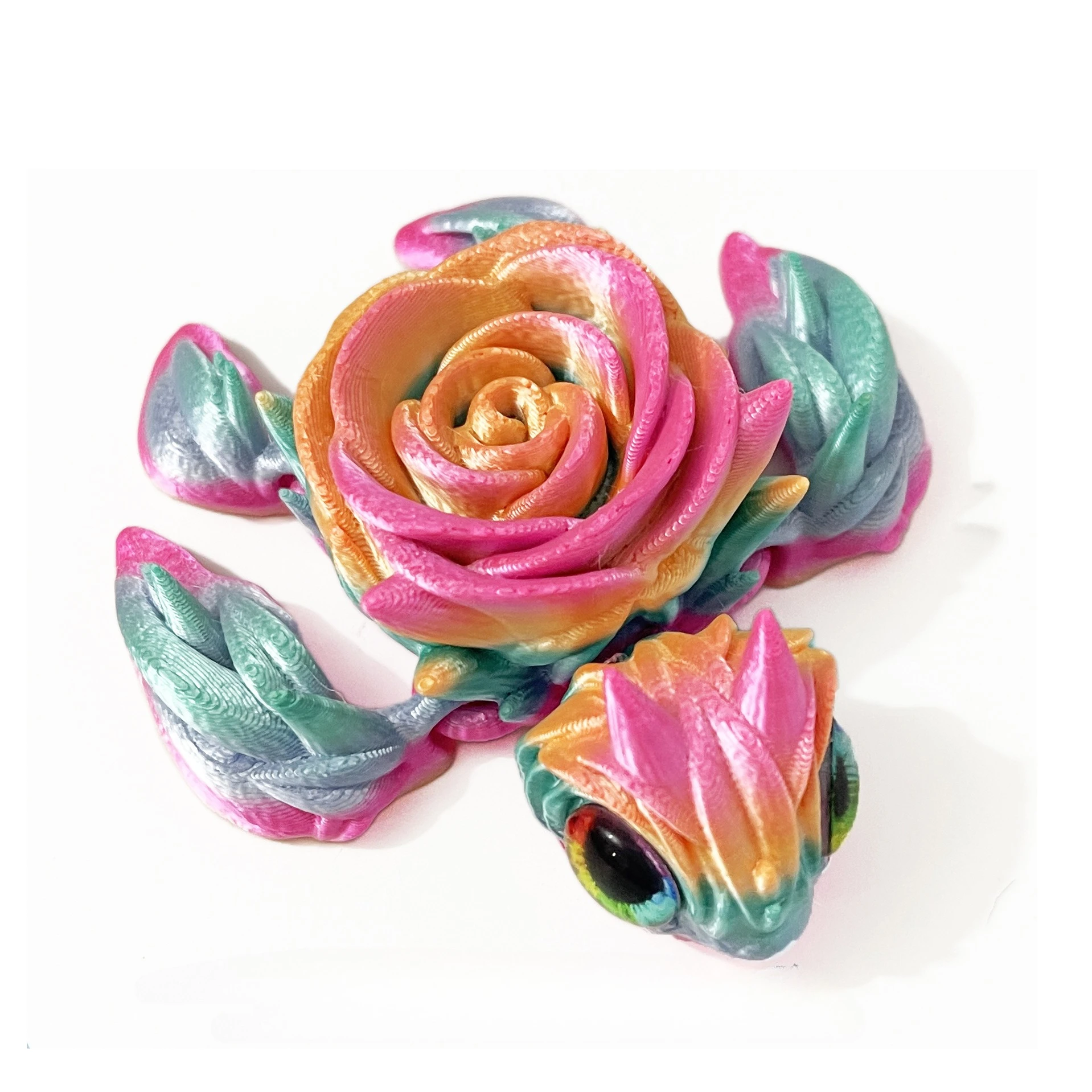 MOONBIFFY Розовая 3D-печатная шарнирная черепаха