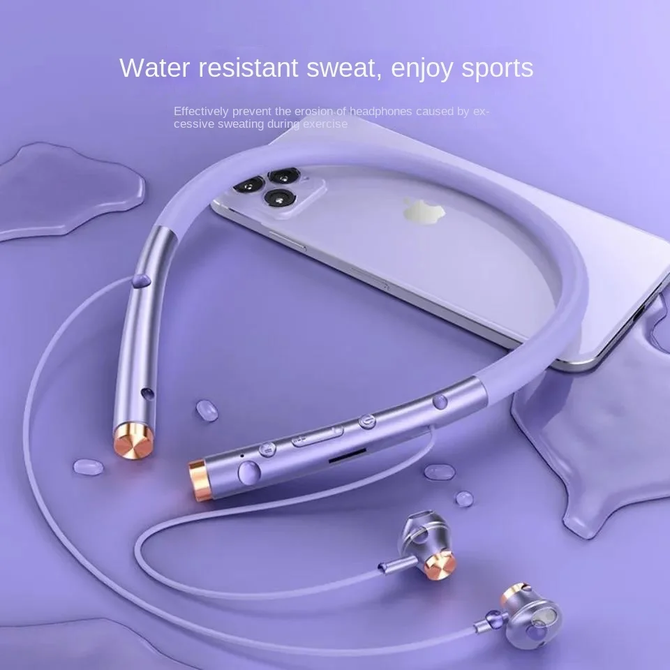 

Headset wireless Bluetooth high power neck hanging subwoofer earplugs are suitable for Huawei Apple Xiaomi