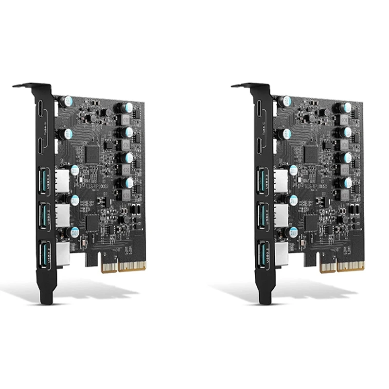 2X Pcie-USB 3 2 Gen Card с полосой пропускания 10 Гбит/с 5-портовый (3X USB-A -2X USB-C) конвертер PCIE