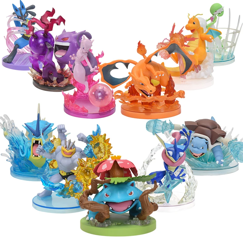 

Pokemon Figure Charizard Gyarados Venusaur Machamp Blastoise Gardevoir Lucario Greninja Gengar PVC Model Toys Collection