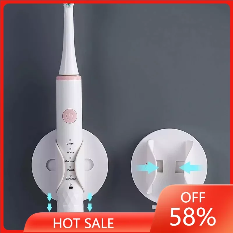 

Multi-Purpose Hooks Toothbrush Holder Traceless Toothbrush Rack Wall-Mounted Holder Bathroom Organizer Accessories